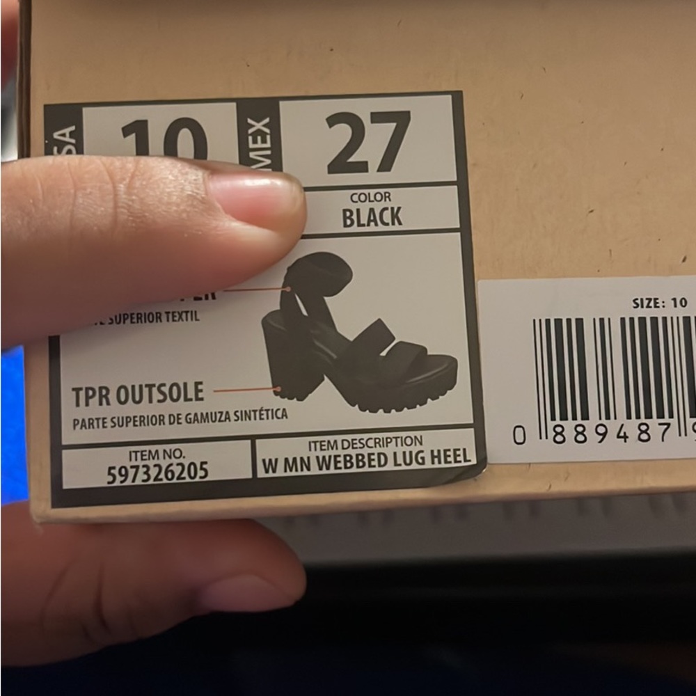 New, never worn (too small/ wide feet)MADDEN NYC platform black sandal